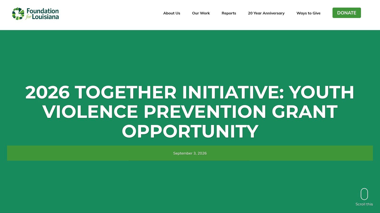 TOGETHER Initiative, Foundation for Louisiana