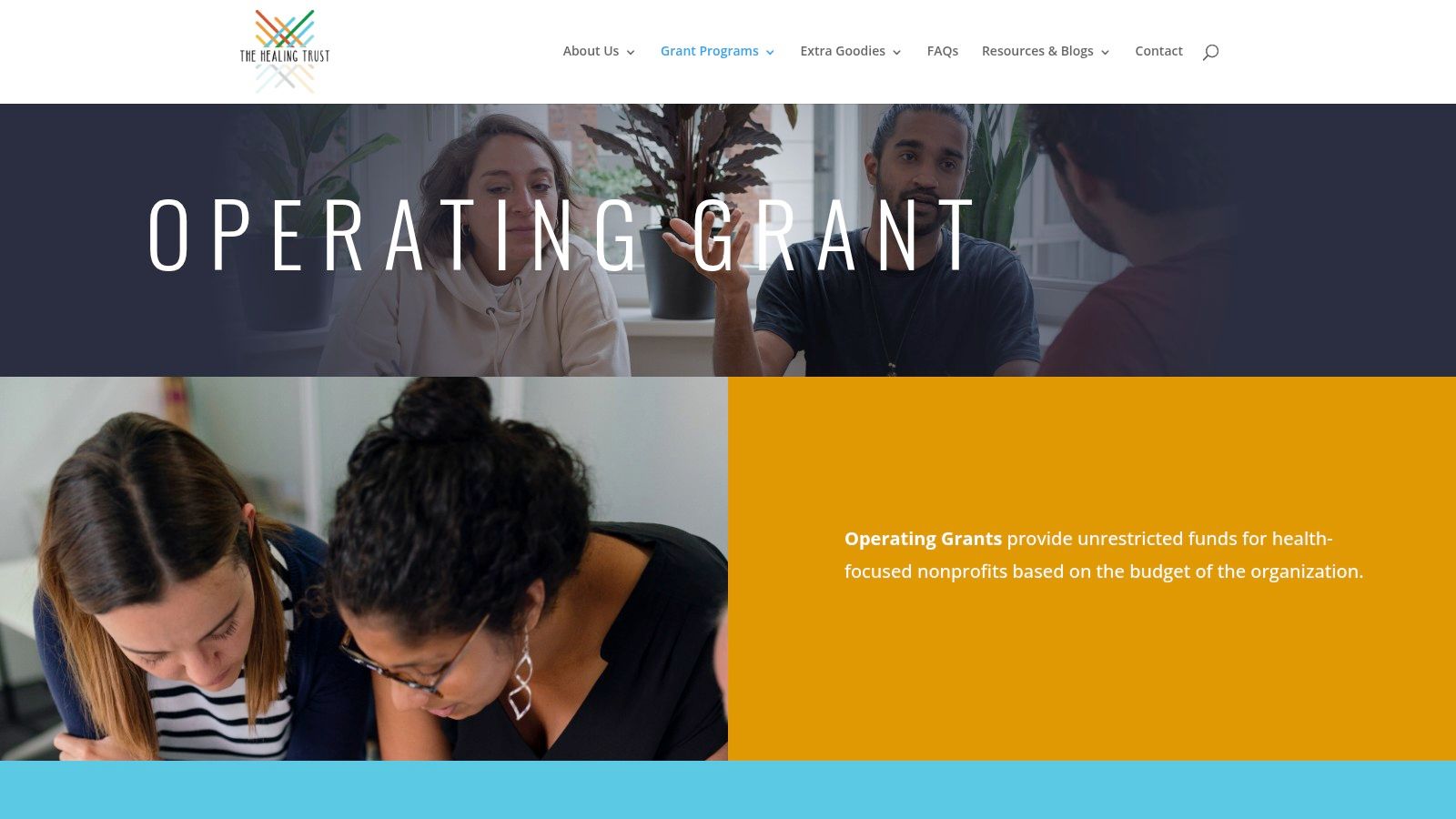 The Healing Trust, Operating Grant