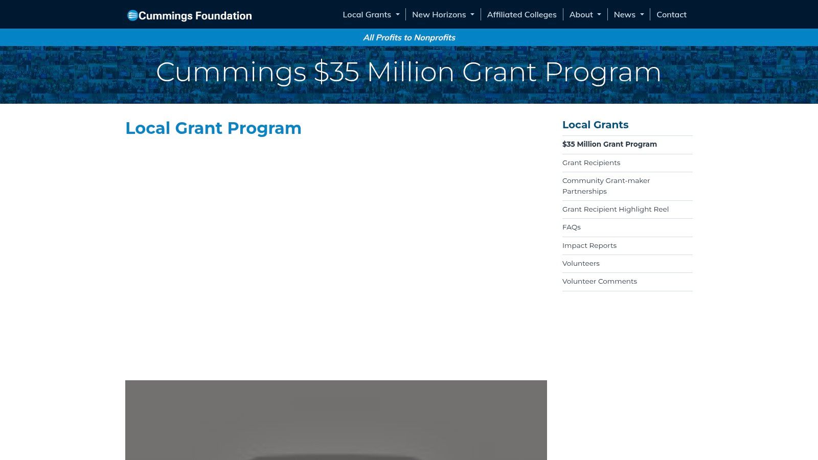 Cummings Foundation, Cummings $35 Million Grant Program
