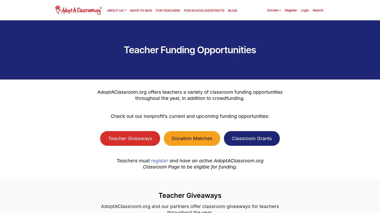 AdoptAClassroom.org Inclusive Classroom Fund