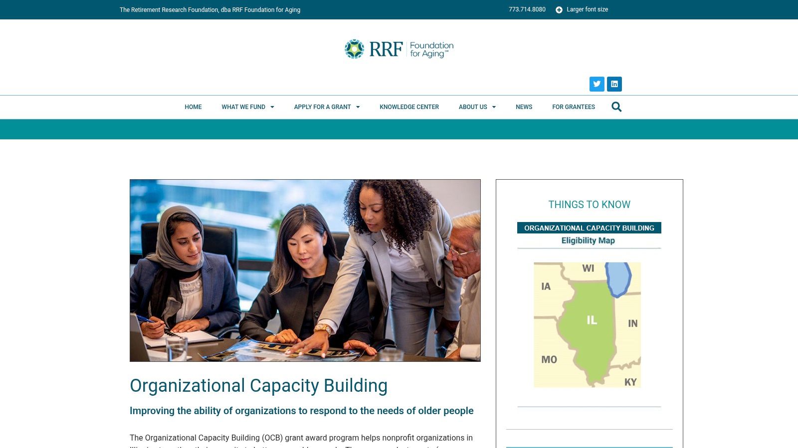 RRF Foundation for Aging Organizational Capacity Building