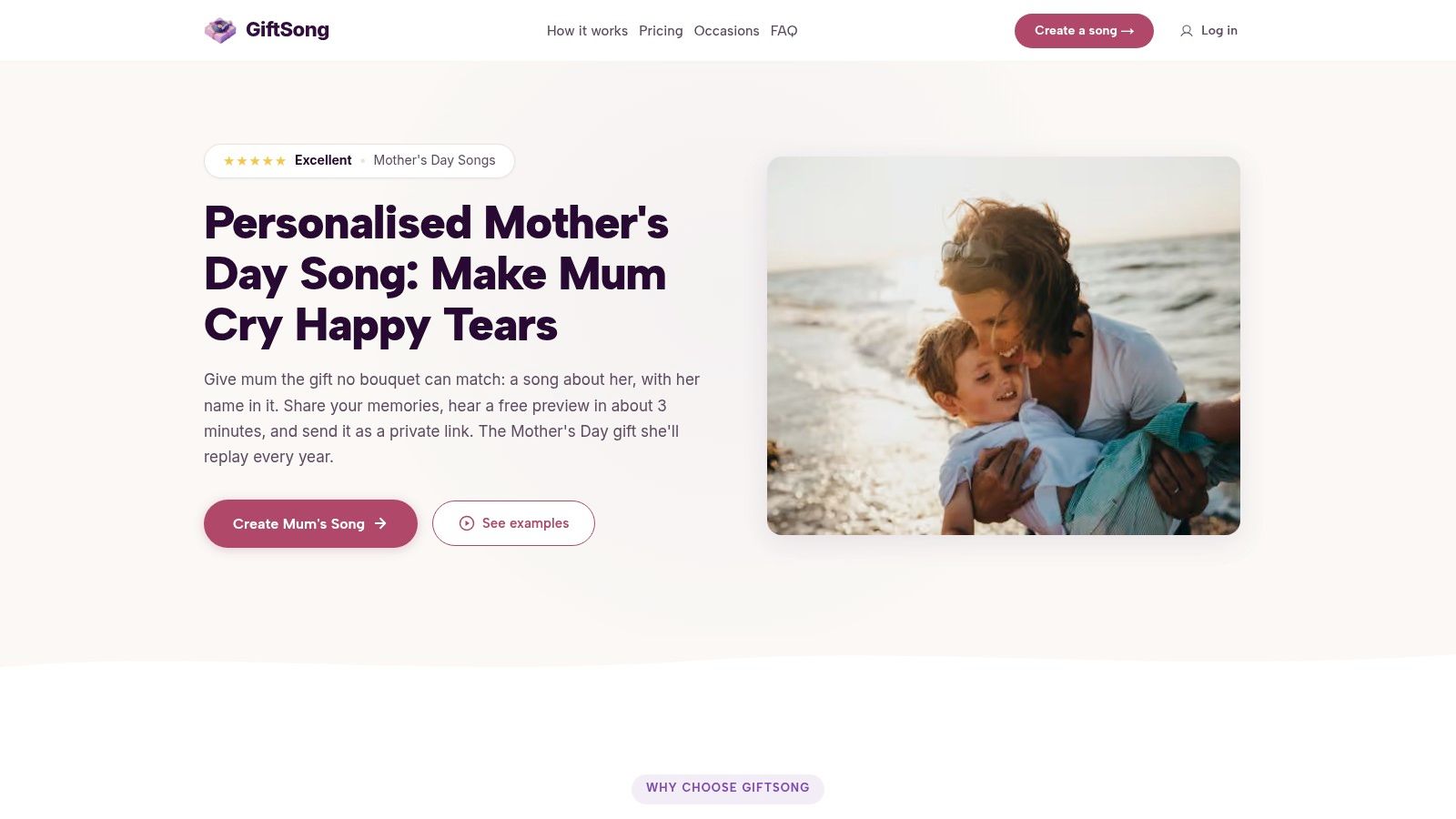 Personalised Mother's Day Song: Make Mum Cry Happy Tears