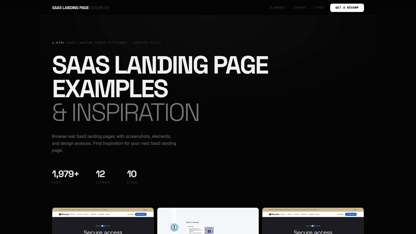 SaaS Landing Page Examples