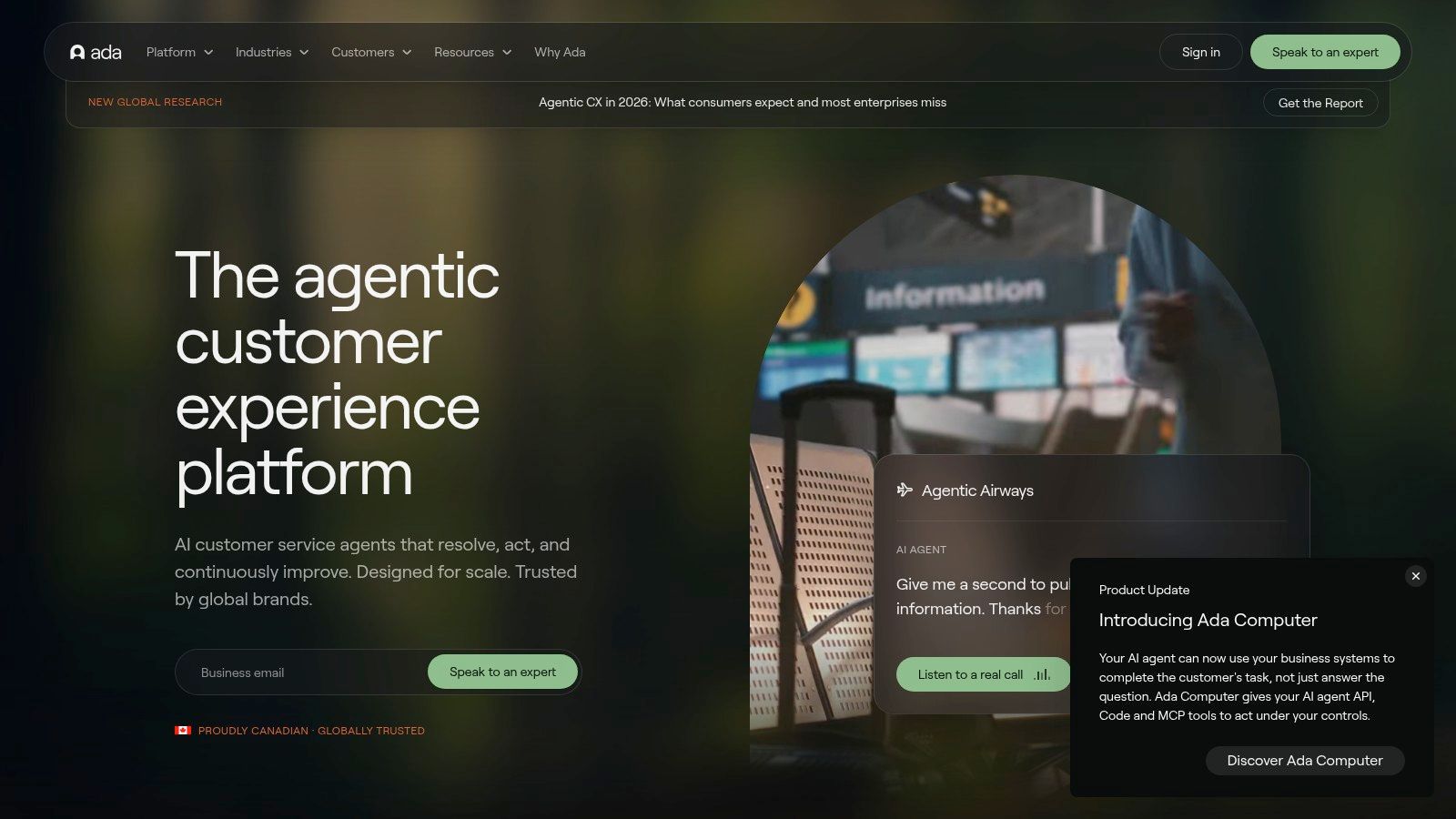 Ada Agentic AI for CX
