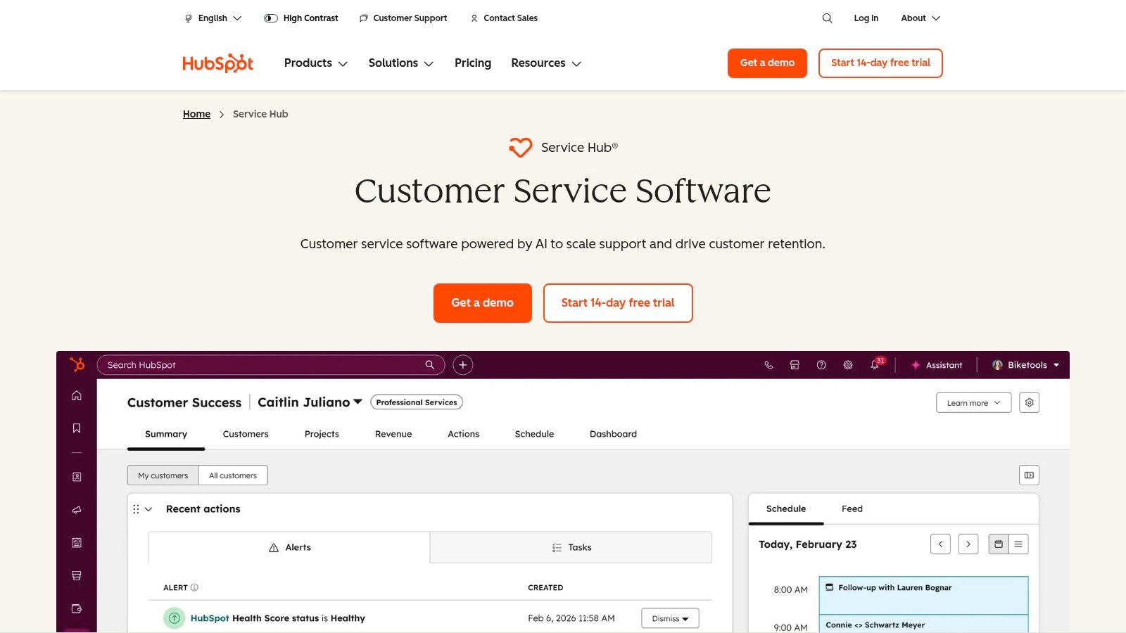HubSpot Service Hub + Customer Agent