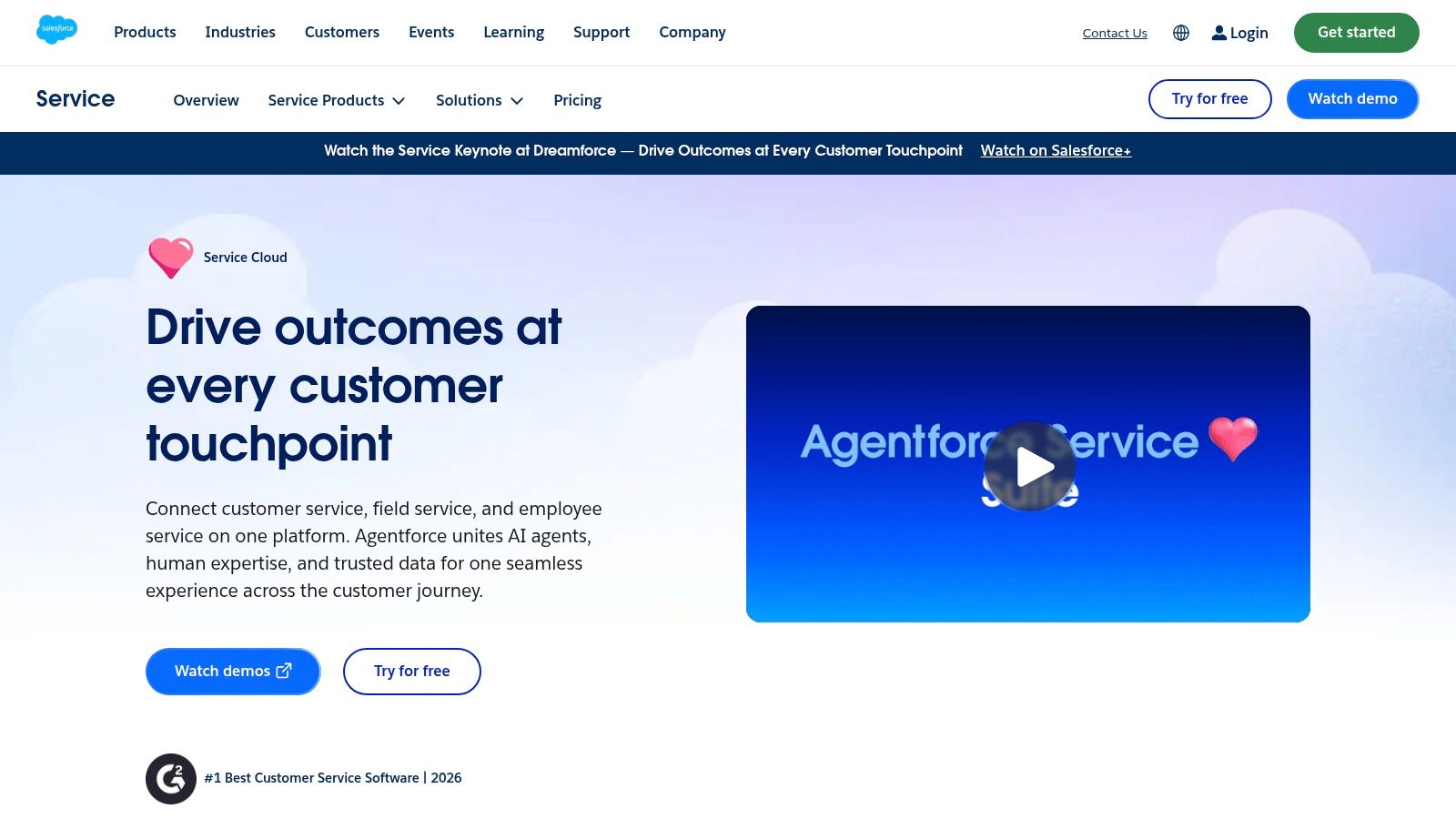 Salesforce Service Cloud + Agentforce
