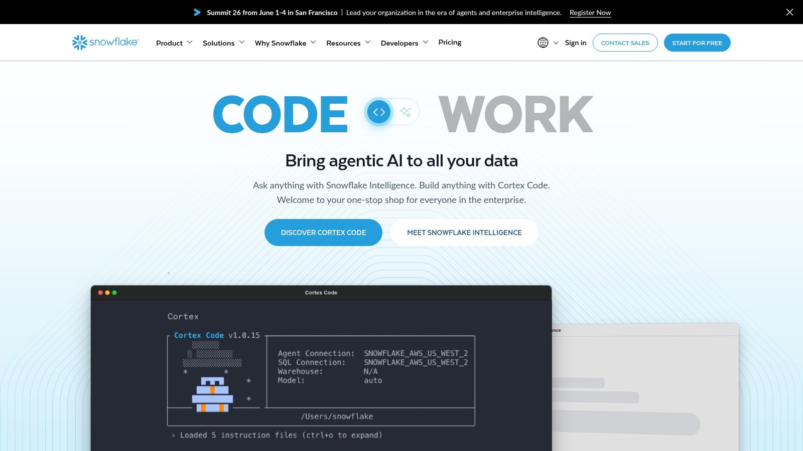 Snowflake AI Data Cloud (com Snowflake Cortex AI e Snowflake Intelligence)