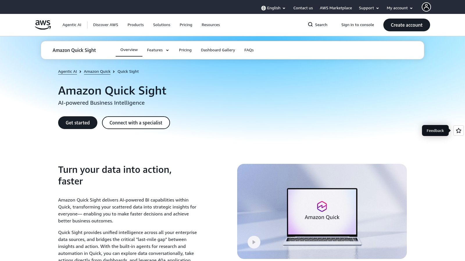 Amazon QuickSight com Amazon Q (BI Generativo no QuickSight)