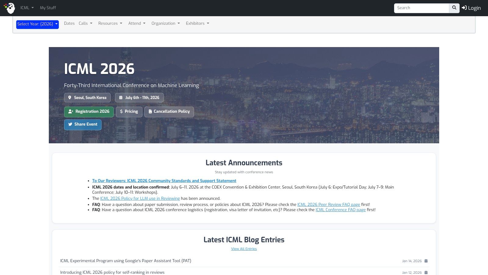 ICML (International Conference on Machine Learning)