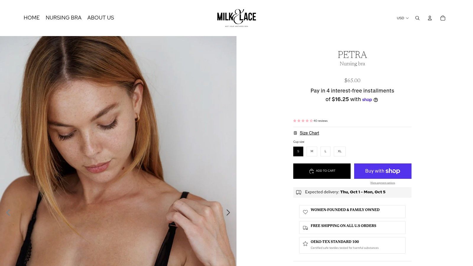Screenshot from https://milkandlace.com/products/petra-nursing-bra-elegant-lace-breastfeeding-bra-milk-lace