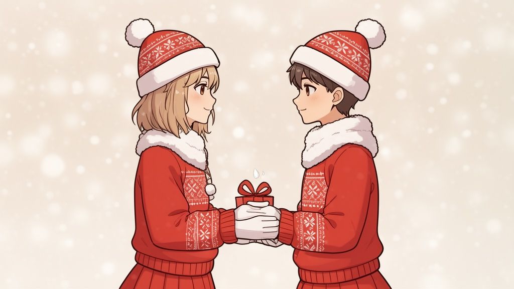 holiday photo ideas gift exchange