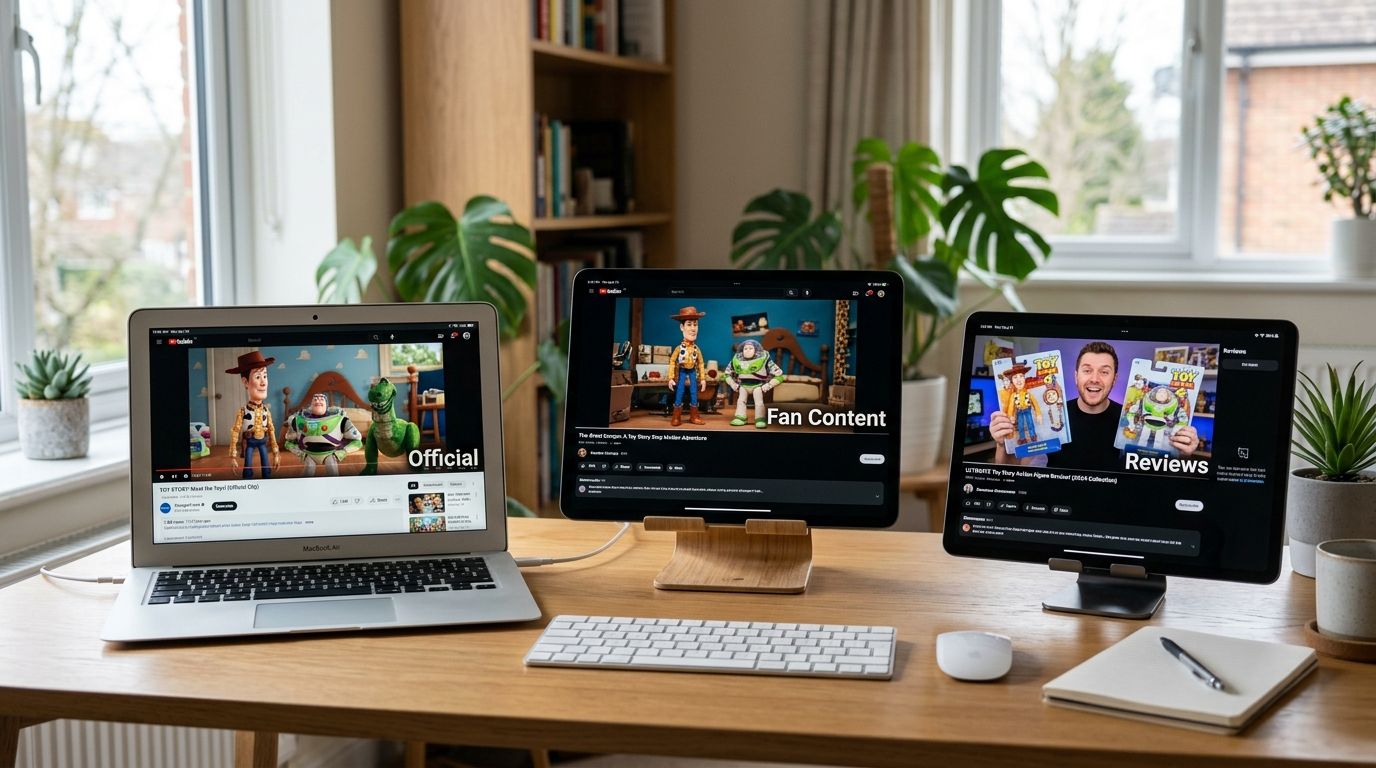 toy story videos on youtube workspace setup