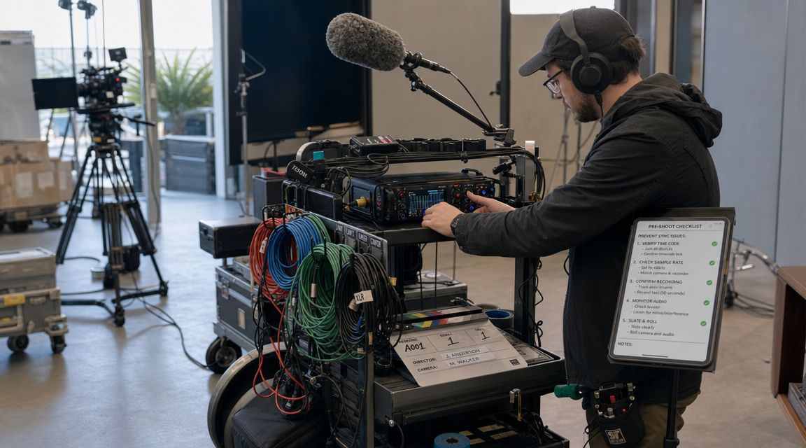 syncing audio with video sound technician