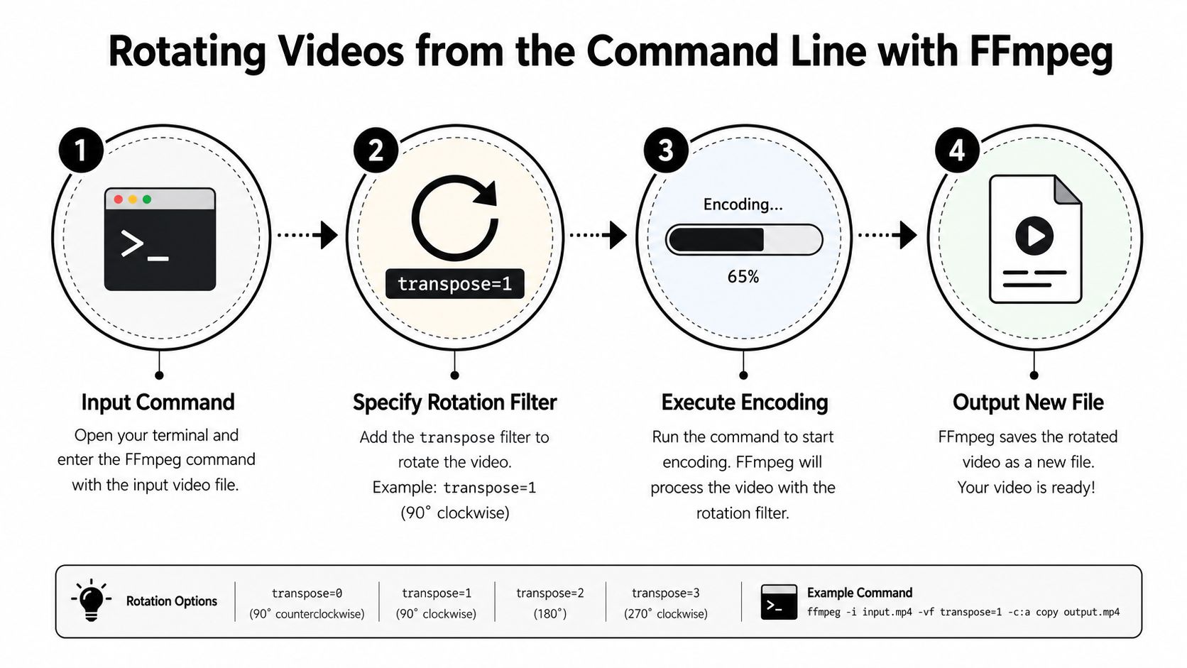 how to rotate a video ffmpeg guide