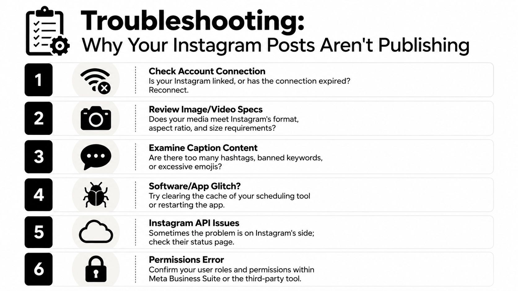 auto post to instagram troubleshooting guide