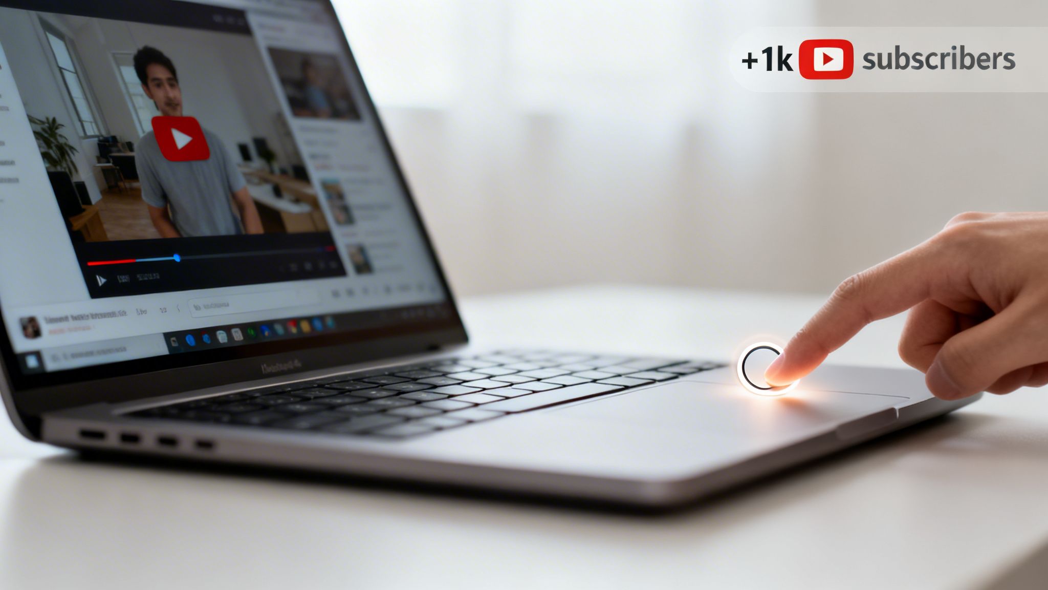 video watermark youtube trackpad touch