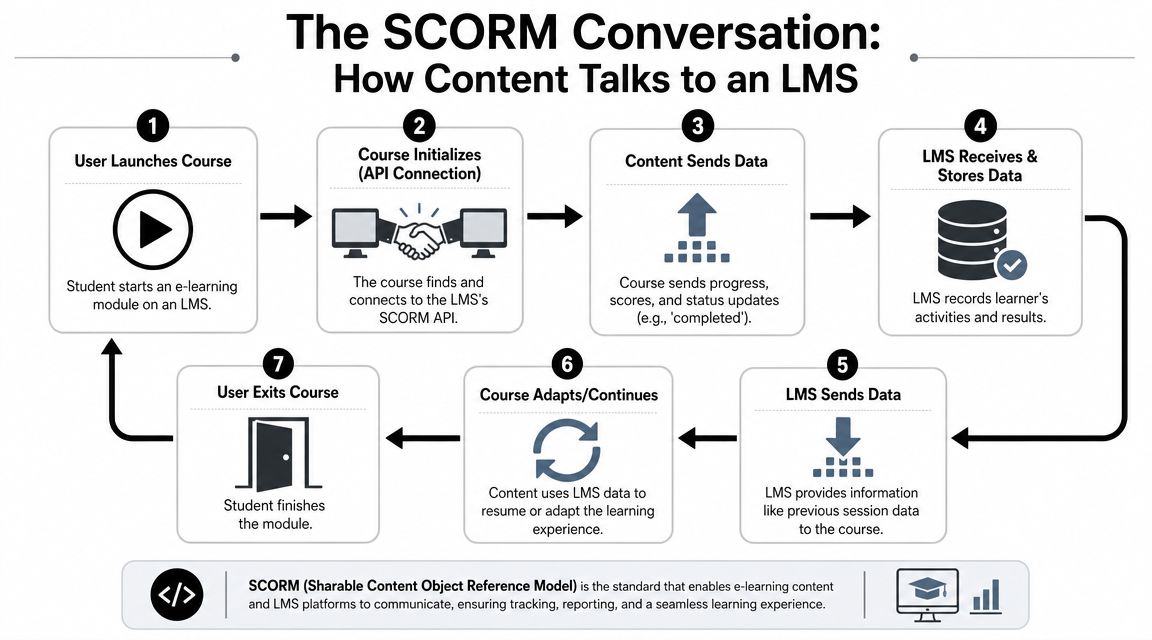 what is a scorm file lms process