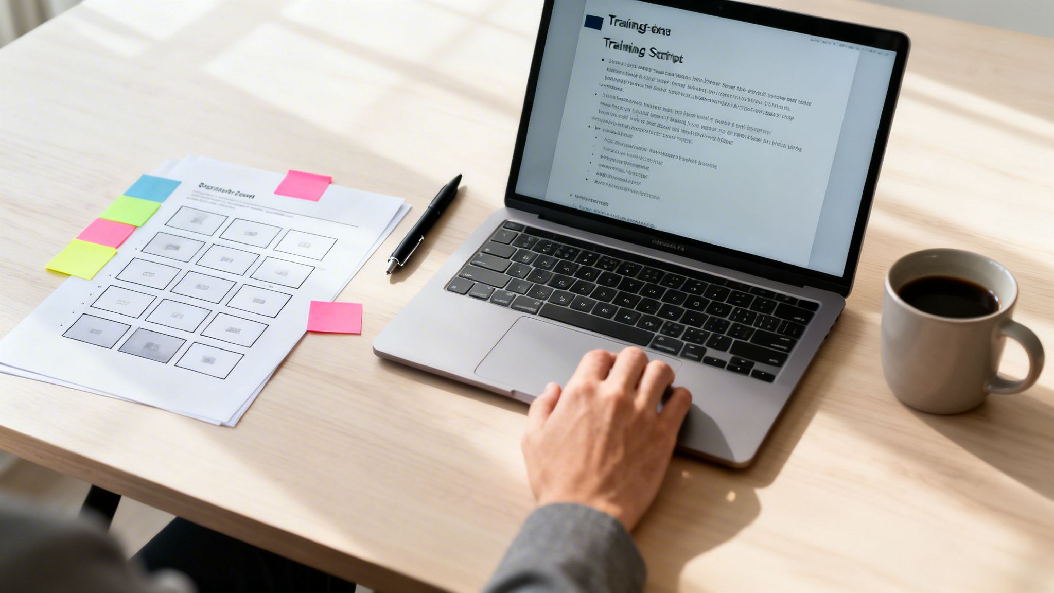 create training video training planning