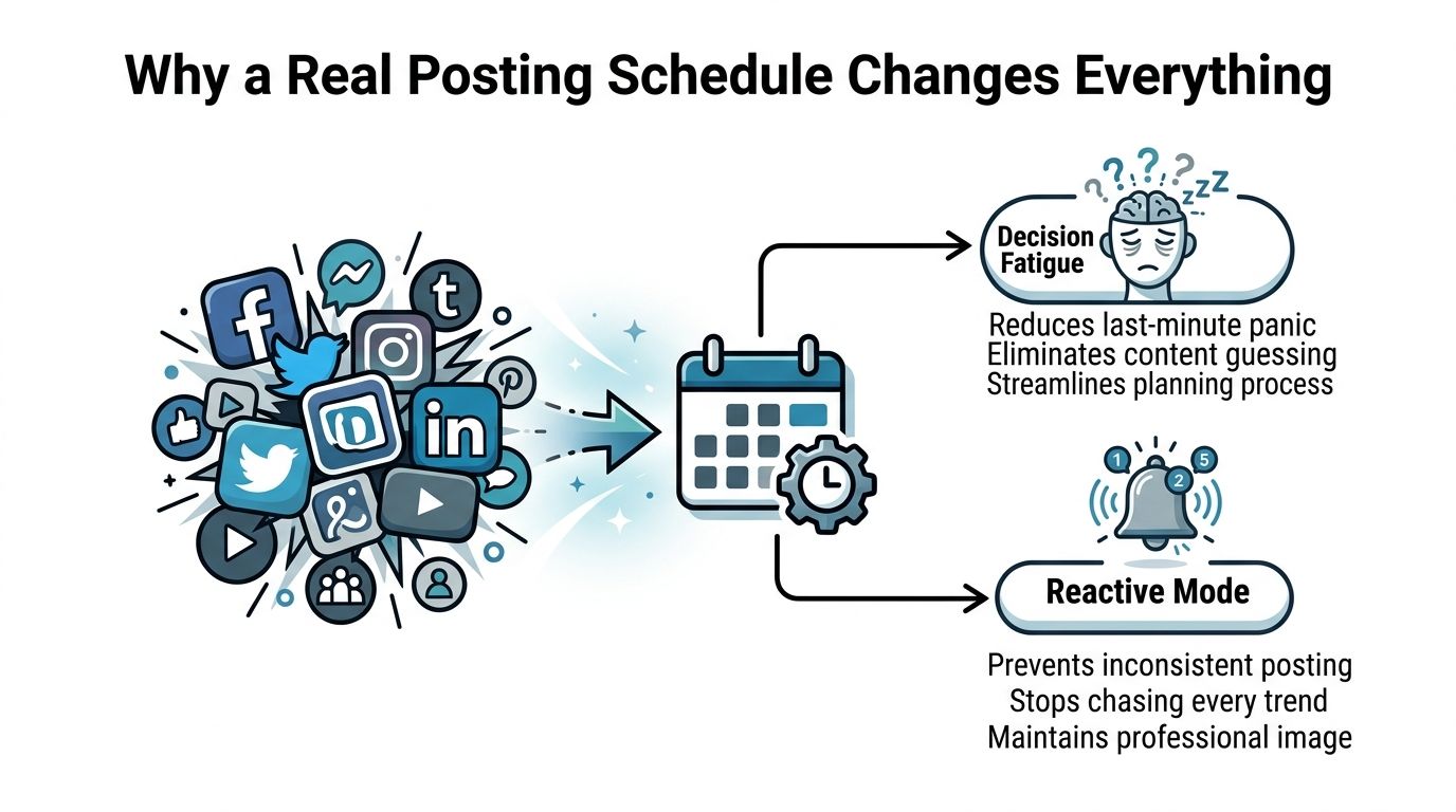 how to schedule social media posts content planning