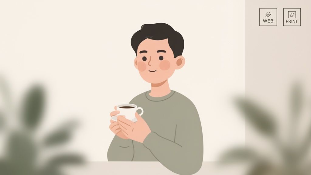 how do you make photos look professional man coffee
