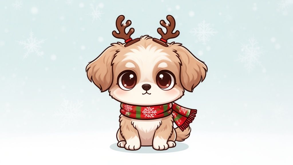 holiday photo ideas christmas puppy