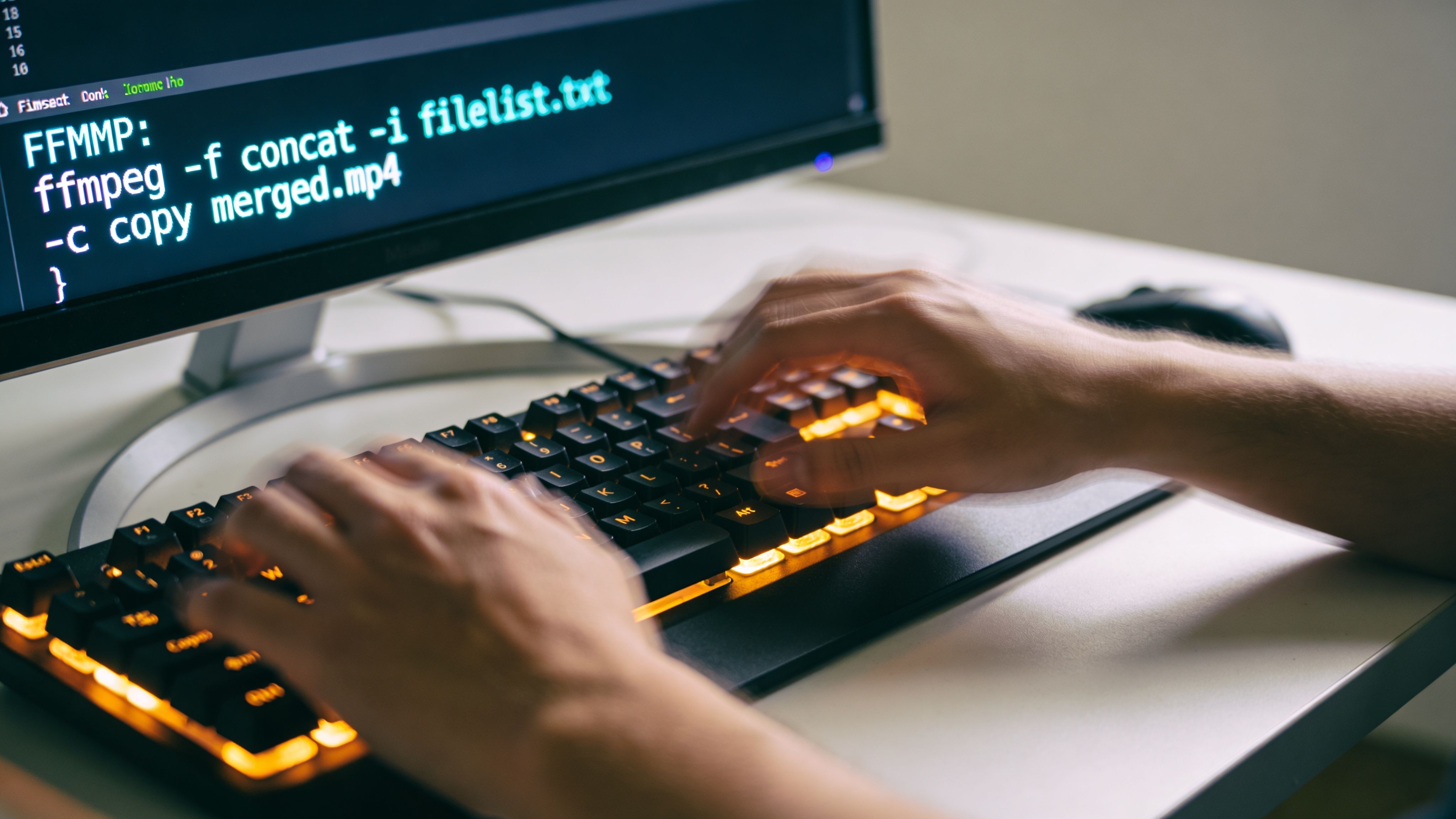 how to join mp4 files together coding keyboard