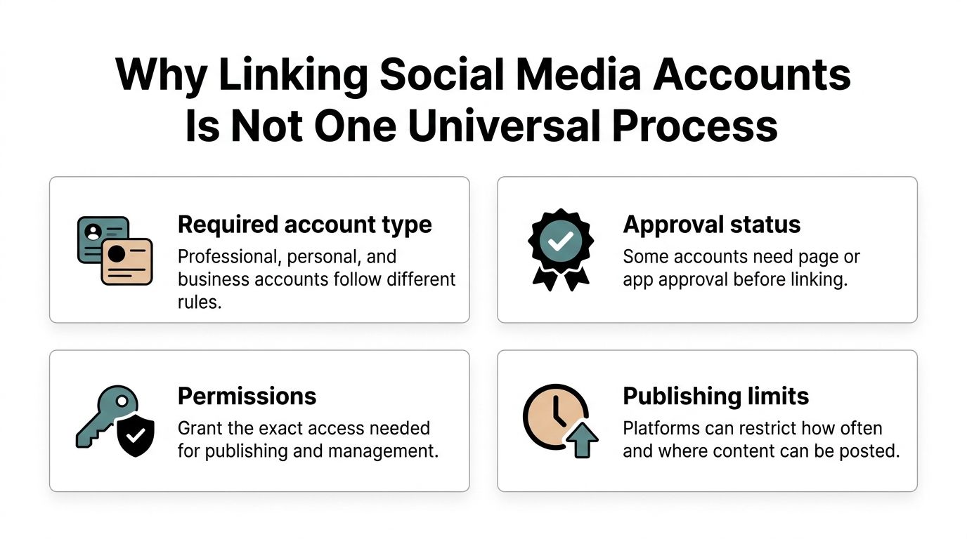 how to link social media accounts linking process