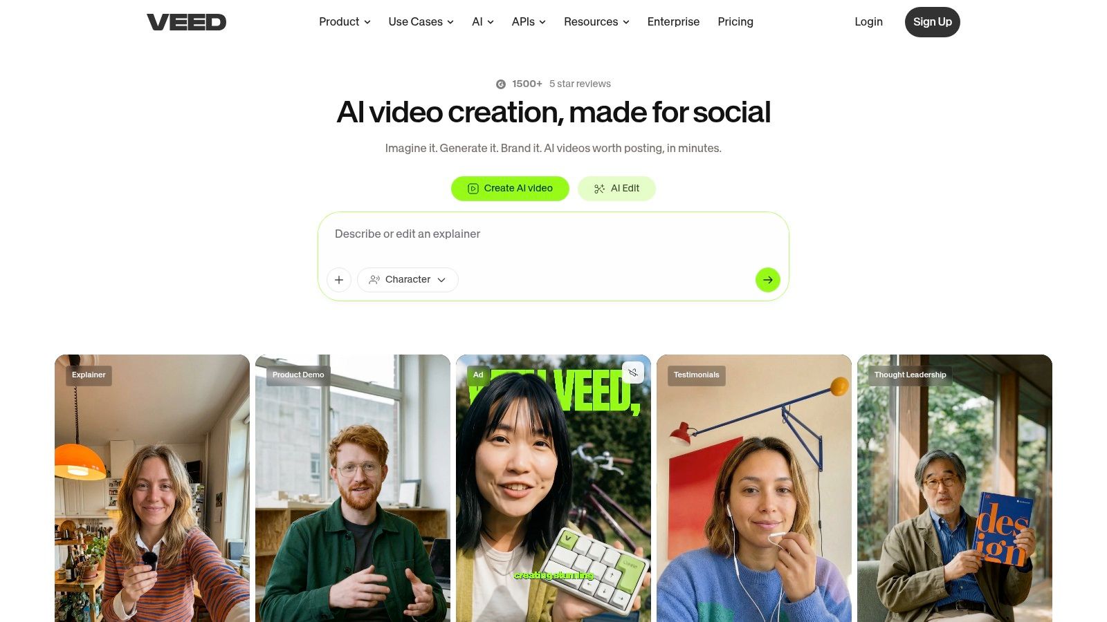 best content creation apps veed ai