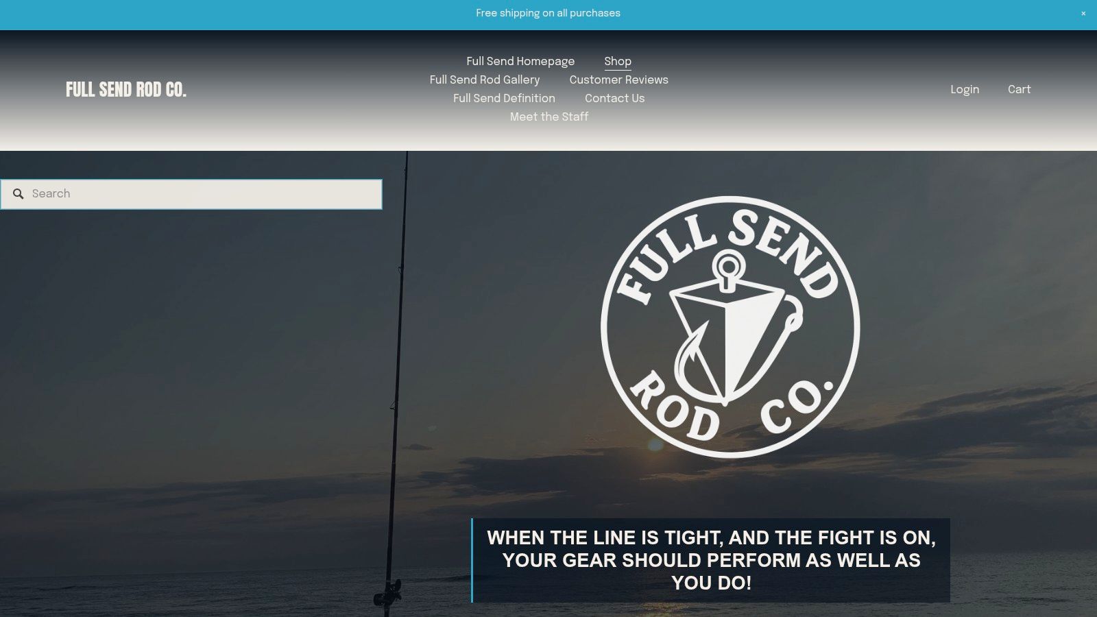 full send shorts fishing brand