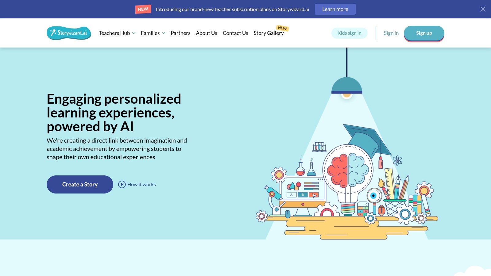 ai bedtime story generator educational illustration