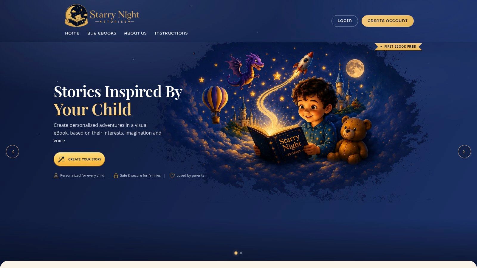 ai bedtime story generator fantasy illustration