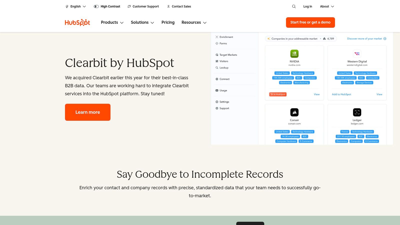 Clearbit (Clearbit by HubSpot)