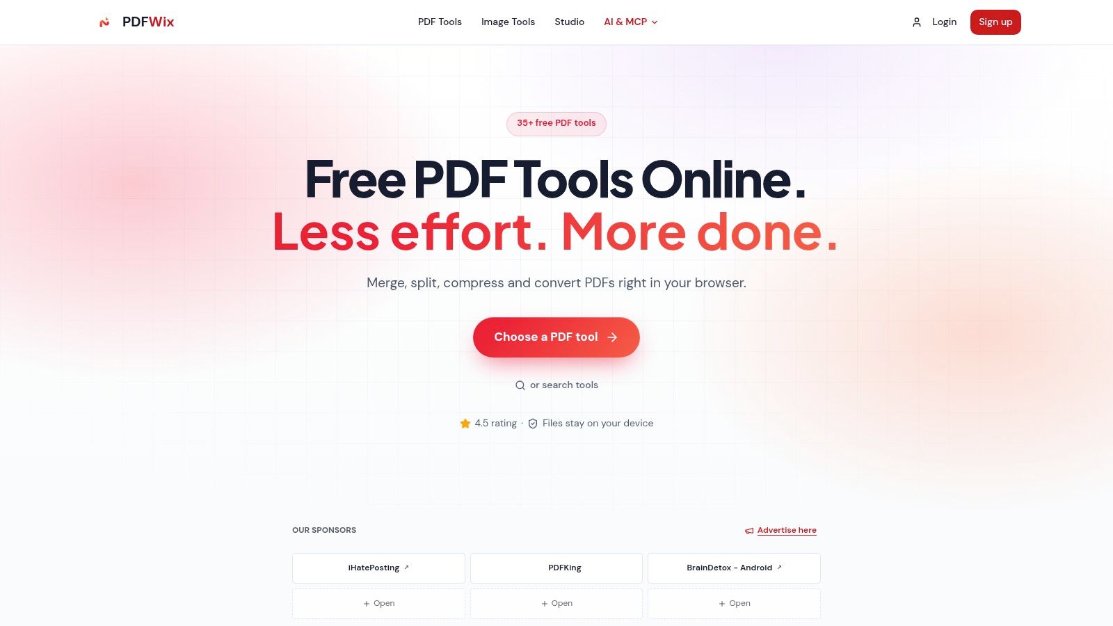 Screenshot from https://www.pdfwix.com