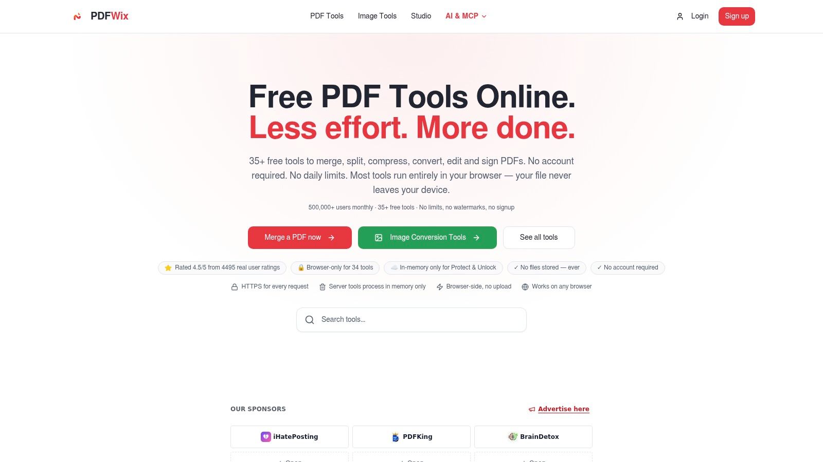 Screenshot from https://www.pdfwix.com