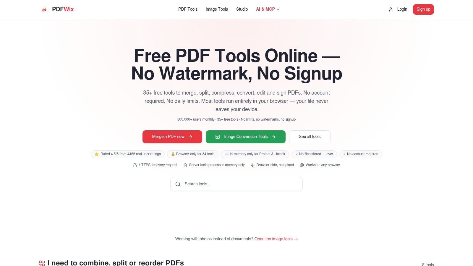 Screenshot from https://www.pdfwix.com