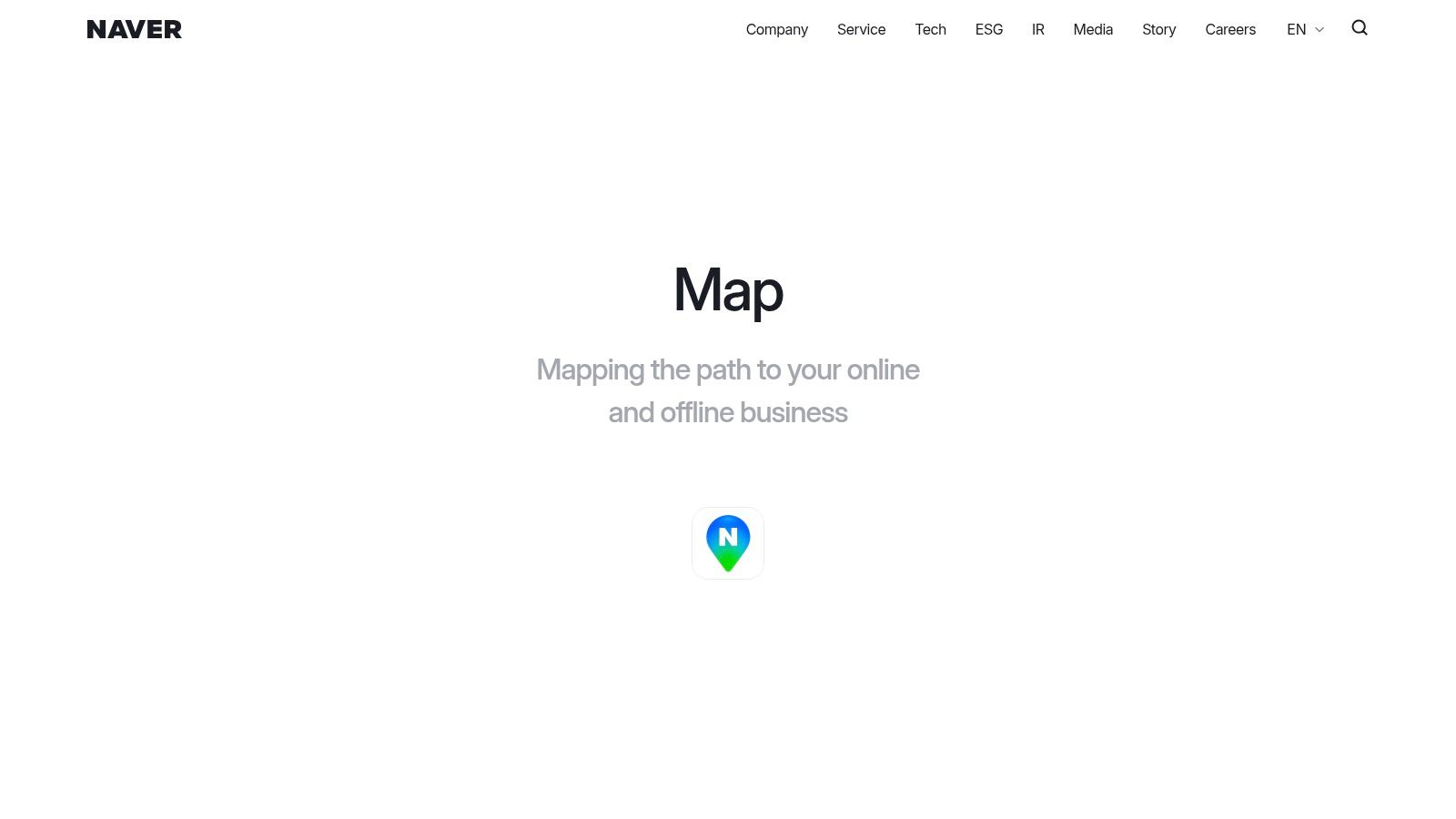 Screenshot from https://www.navercorp.com/en/service/map