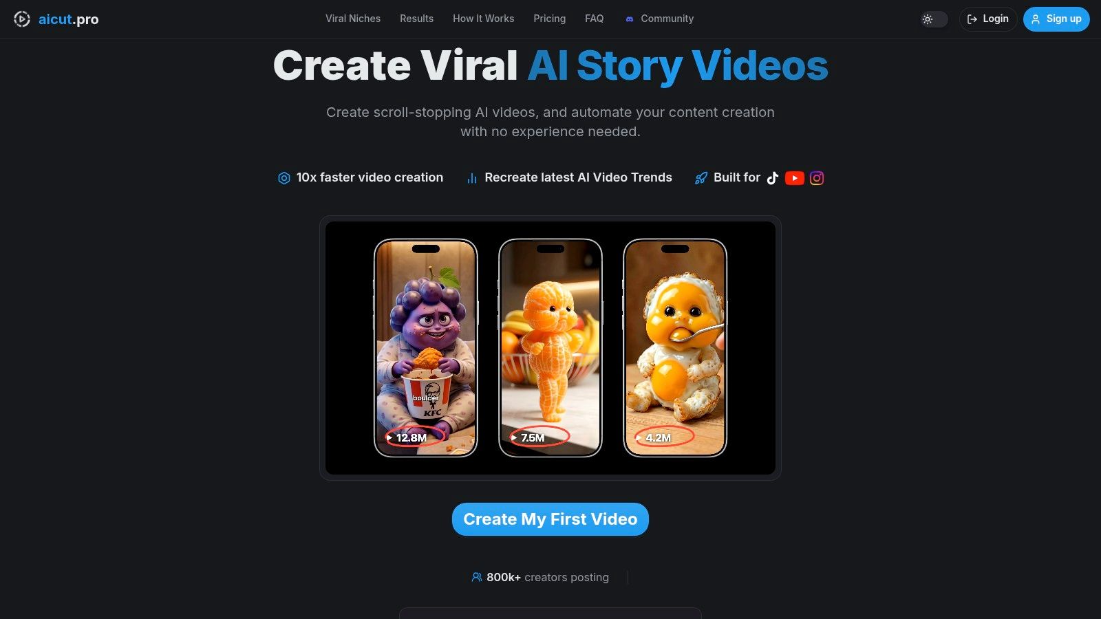 Screenshot from https://www.aicut.pro