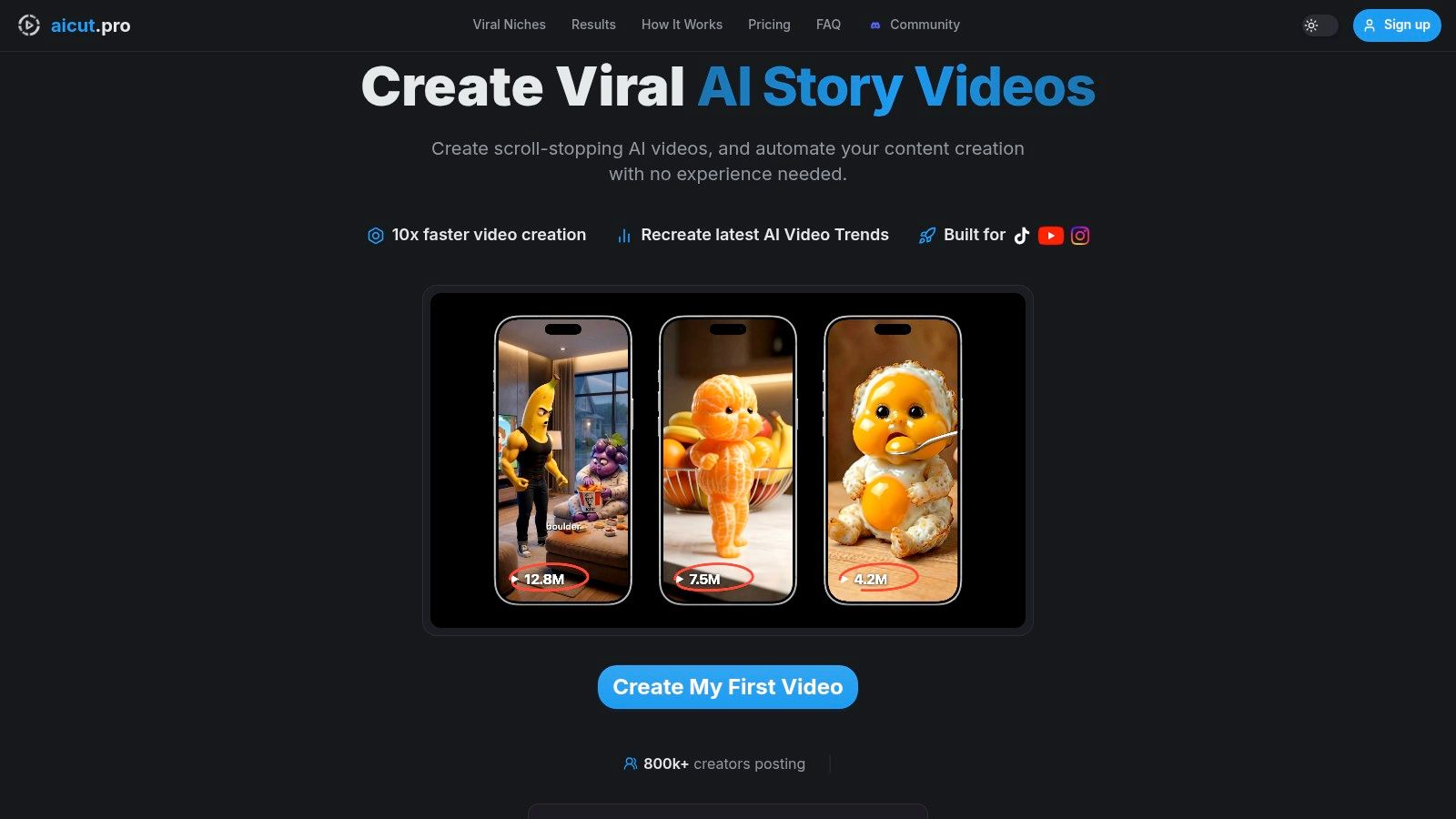 Screenshot from https://www.aicut.pro