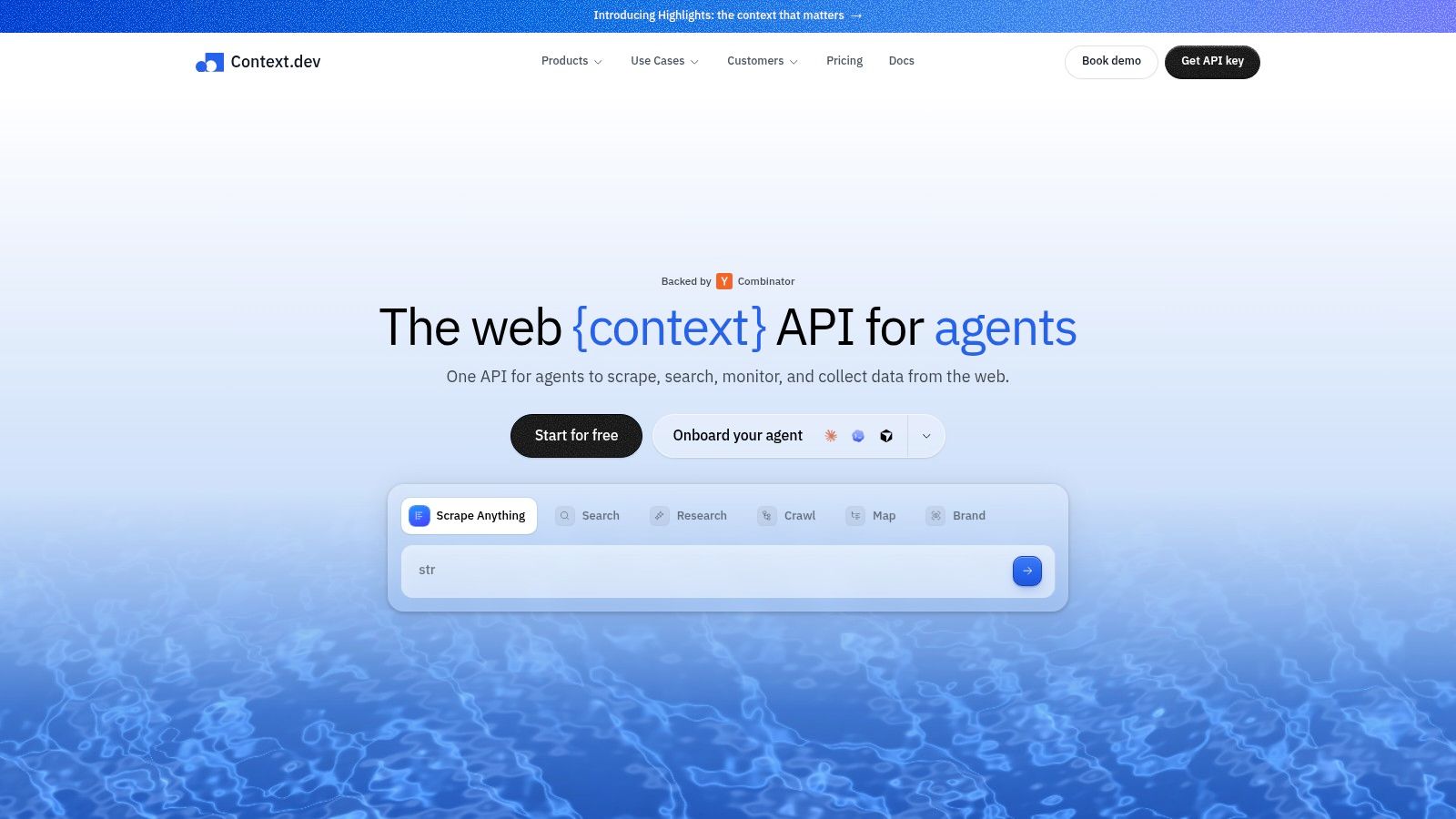 Screenshot from https://www.context.dev