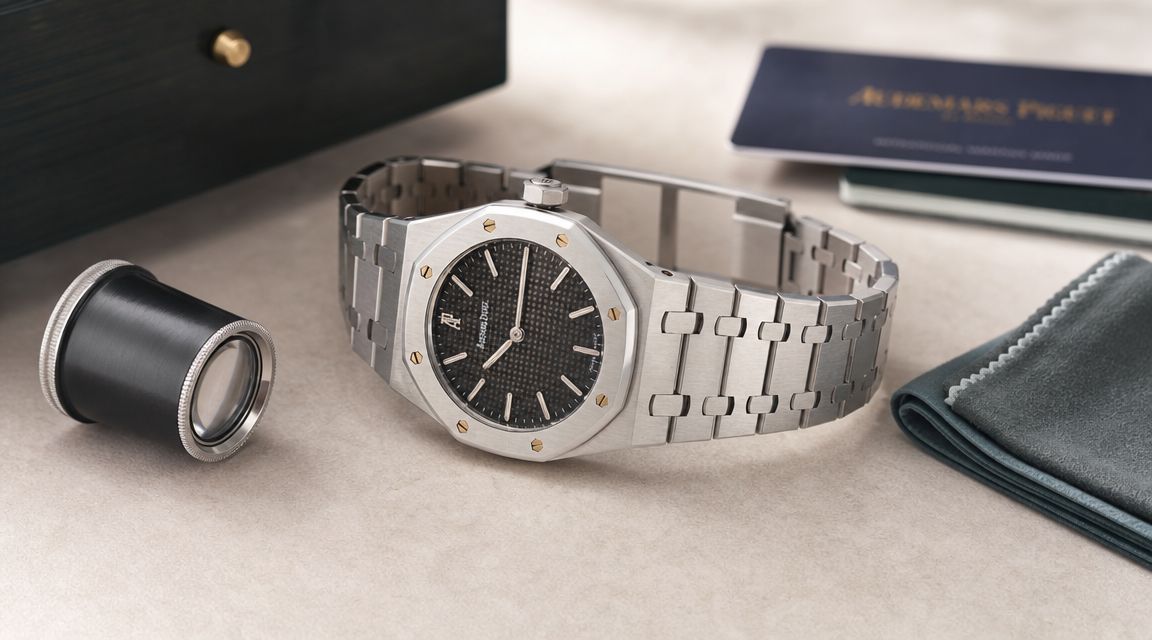 Audemars Piguet Royal Oak Black Dial on Bracelet band 56303ST.OO.0789ST