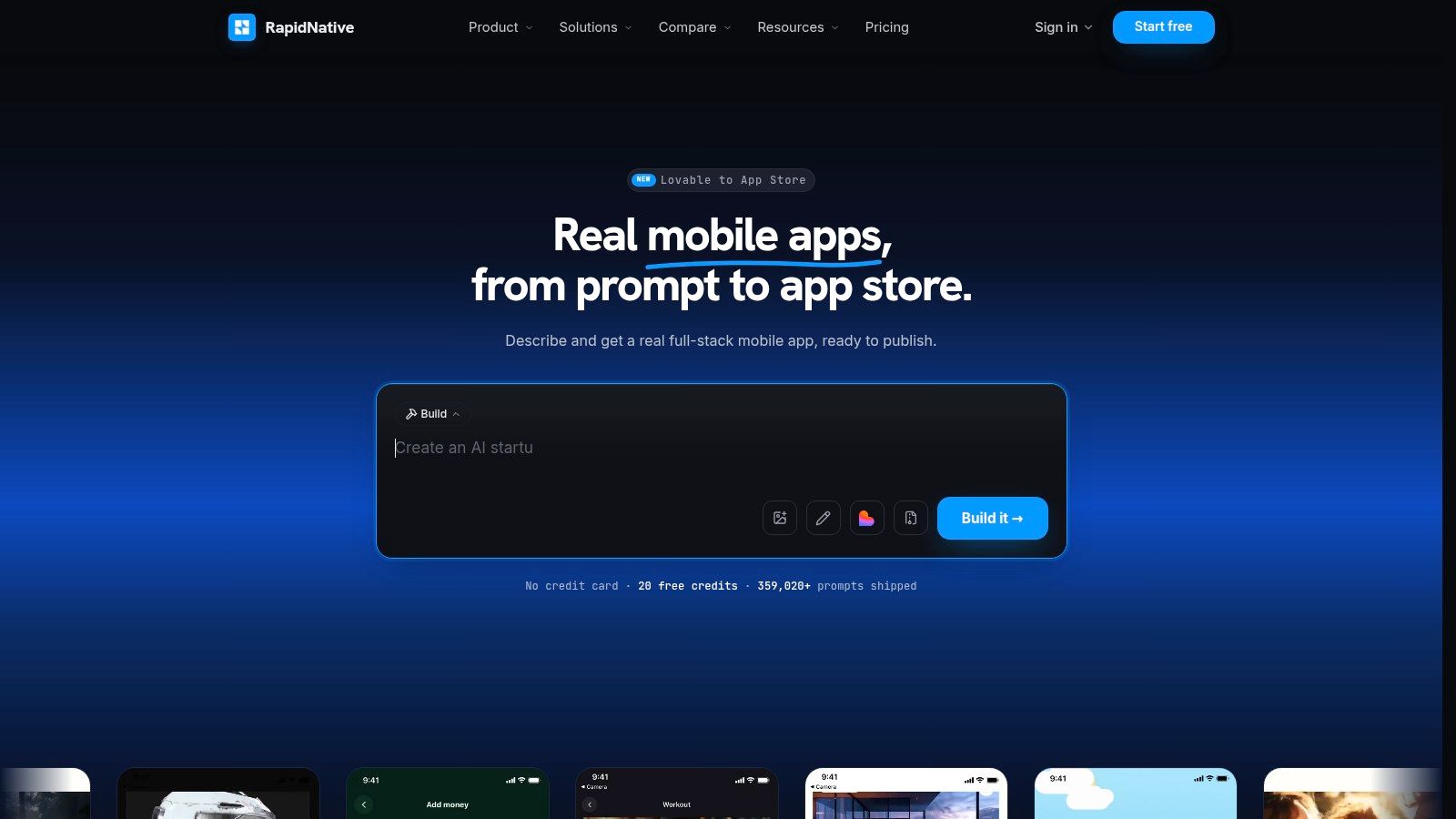 Screenshot from https://www.rapidnative.com