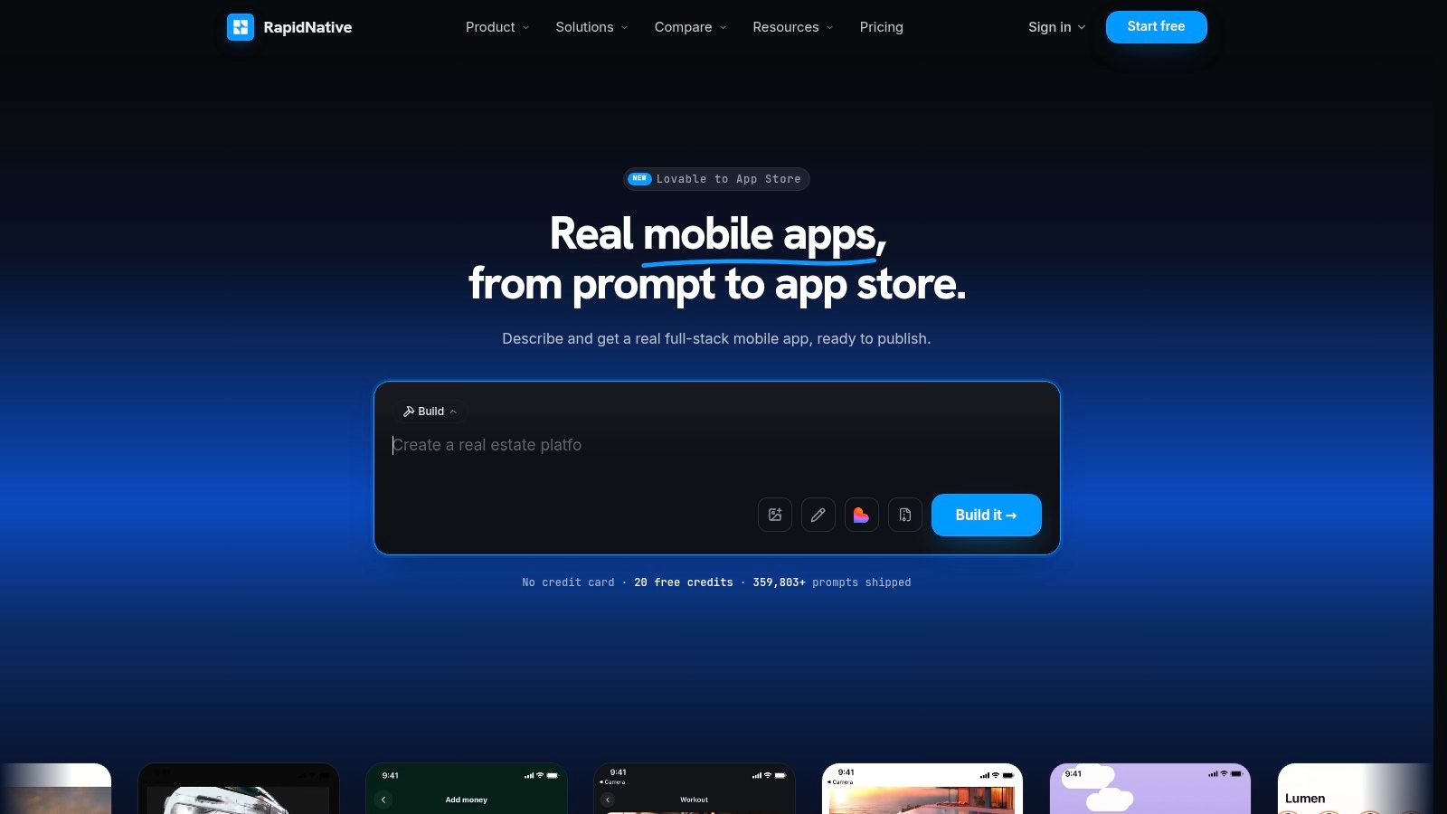 Screenshot from https://www.rapidnative.com