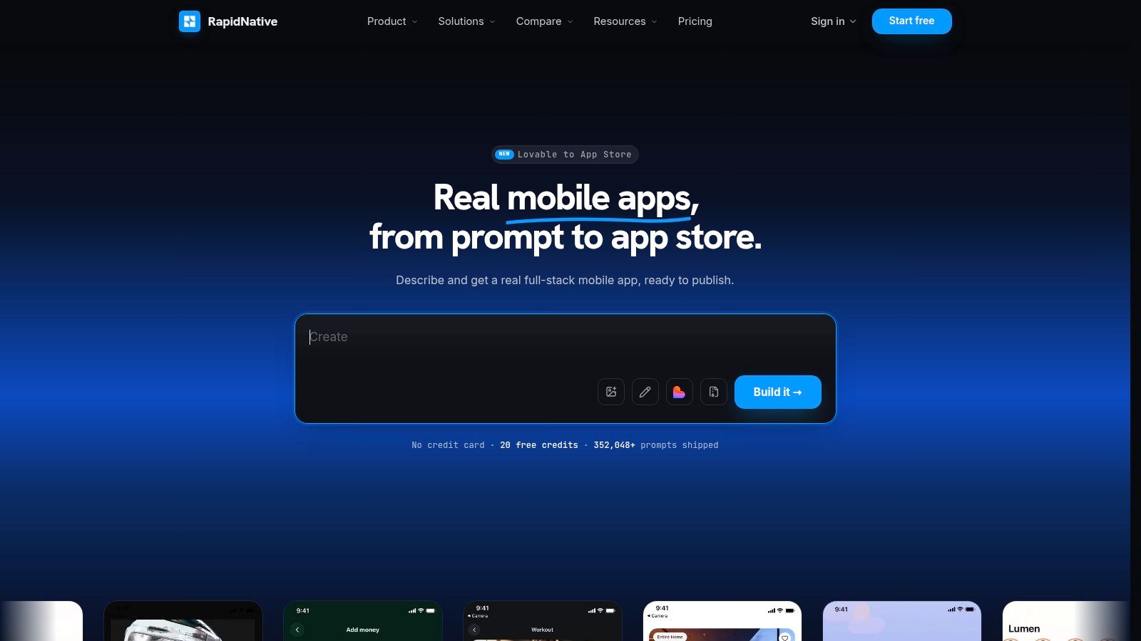 Screenshot from https://www.rapidnative.com