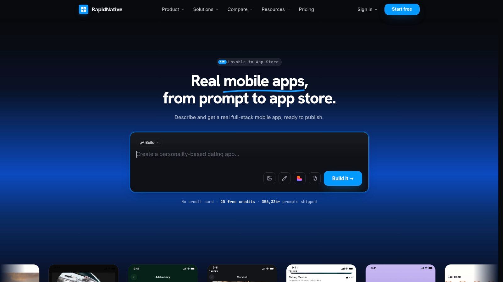 Screenshot from https://www.rapidnative.com