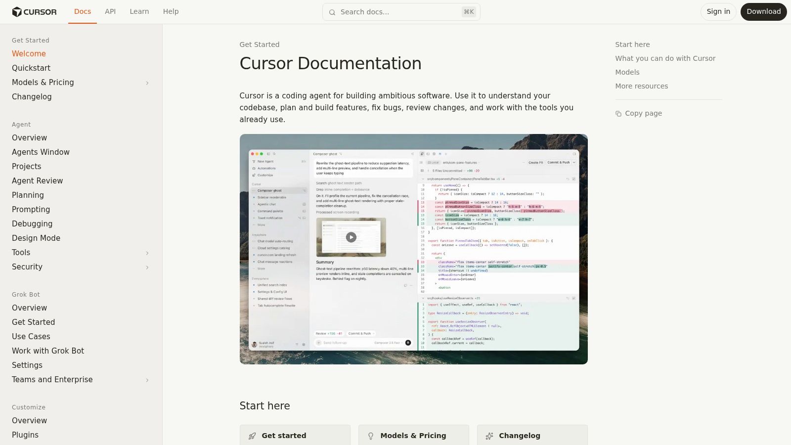 Cursor Docs Rules for AI