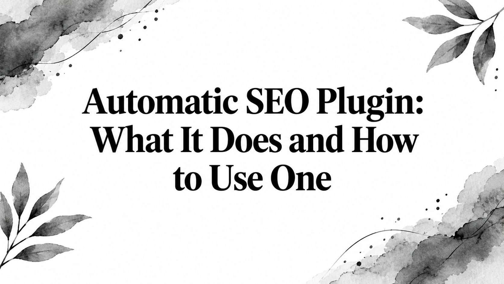 Automatic SEO plugin