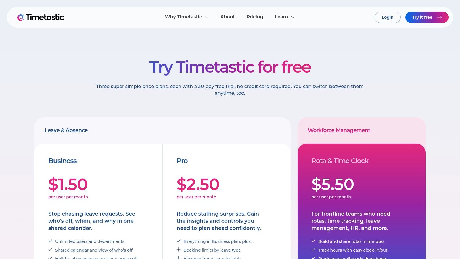 Timetastic