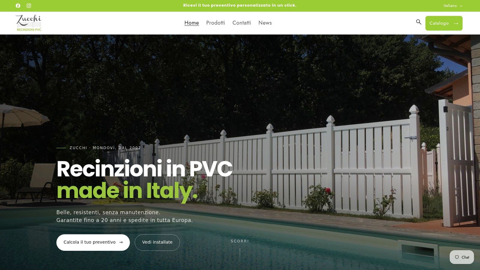 Screenshot from https://recinzionipvc.com