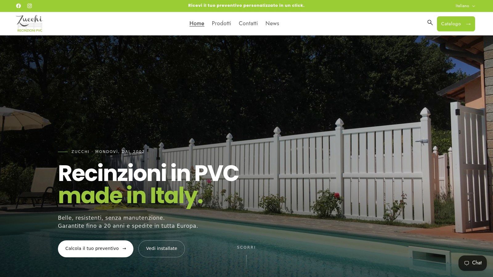 Screenshot from https://recinzionipvc.com