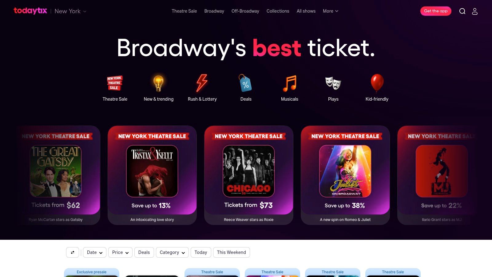 TodayTix Including Goldstar Inventory